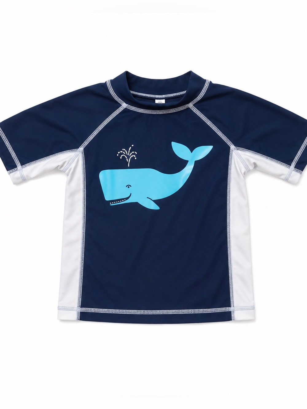 Old Navy Navy and Light Blue Whale Rashguard